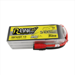 Tattu 5100mah 6S 95C 22.2V R-Line Lipo Battery with AS150 Plug