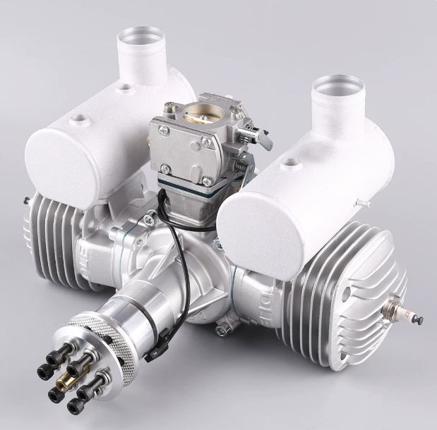 alt="DLE170 Twin Cylinder Two Stroke Gasoline UAV Engine, power system for VTOL fixed-wing and heavy lift industrial drone"