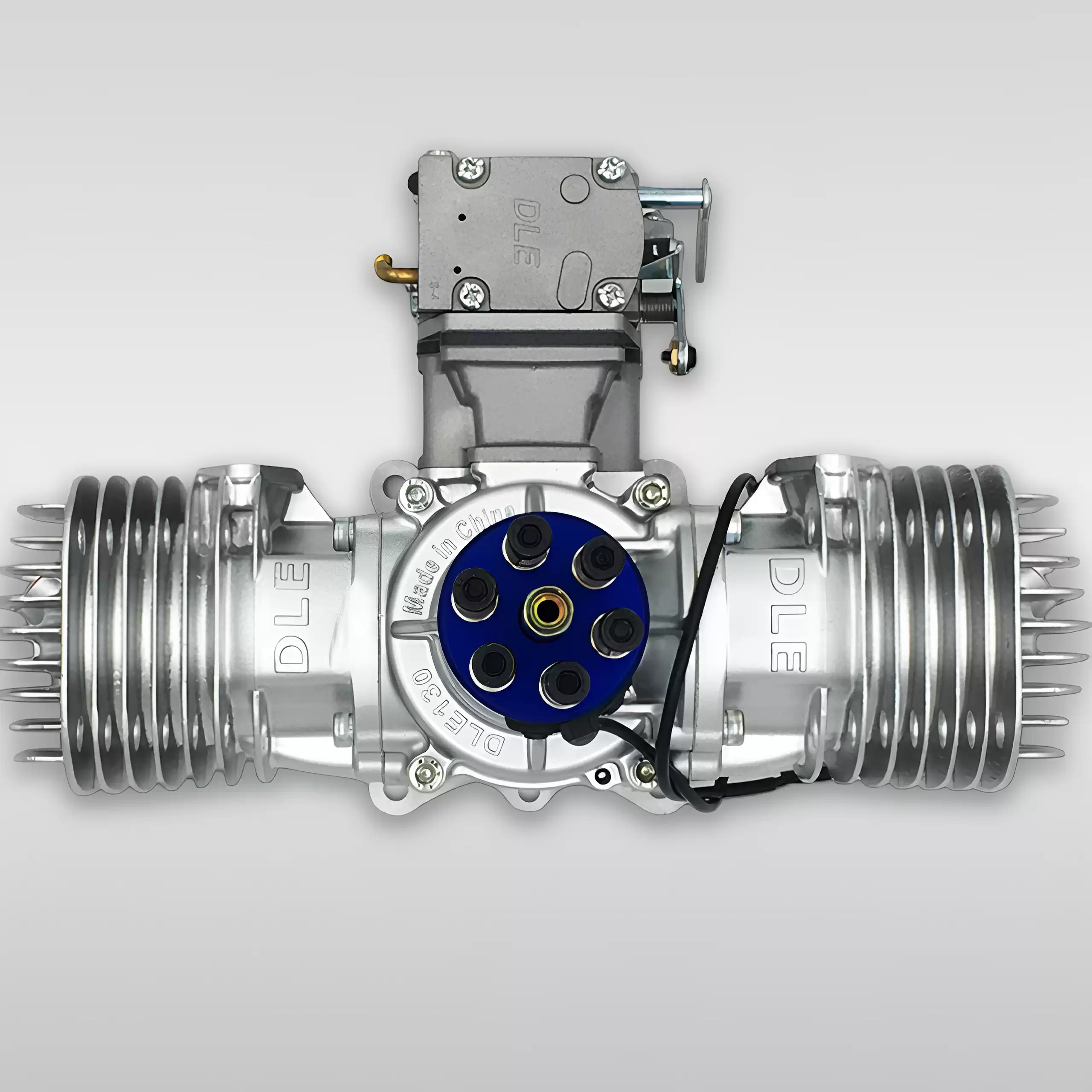 DLE130 130cc twin cylinder two-stroke gasoline bare engine without muffler, main motor for large RC fixed wing aircraft and industrial UAV